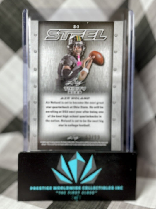 Air Noland 2023 Leaf Trinity Steel Purple Stars and Dots Rookie /99 #S-3 Ohio St