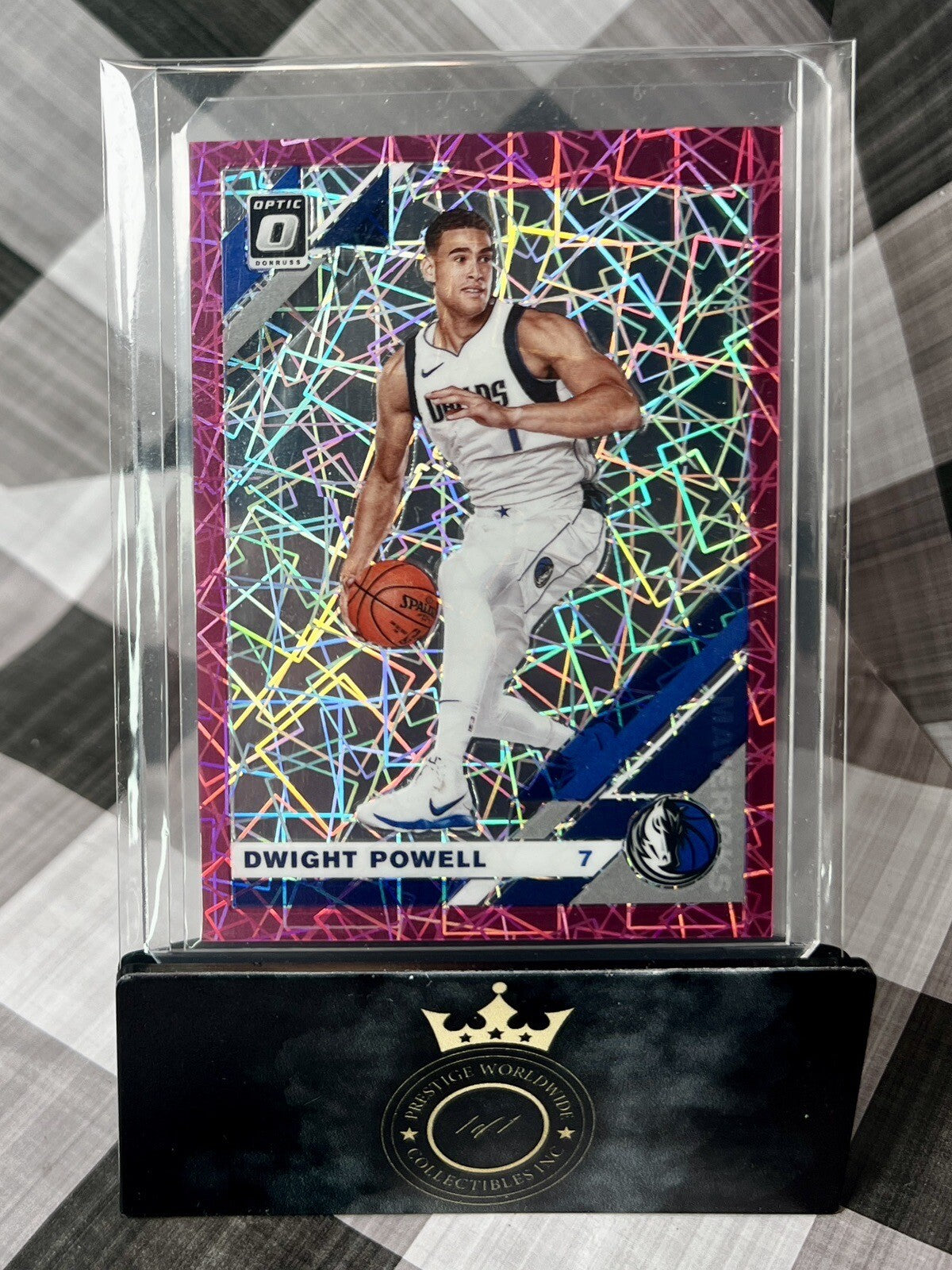 Dwight Powell 2019-20 Panini Donruss Optic Pink Velocity Prizm /79 #46 Mavericks