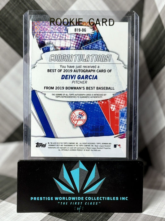 Deivi Garcia 2019 Bowman's Best Rookie Auto #B19-DG New York Yankees RC
