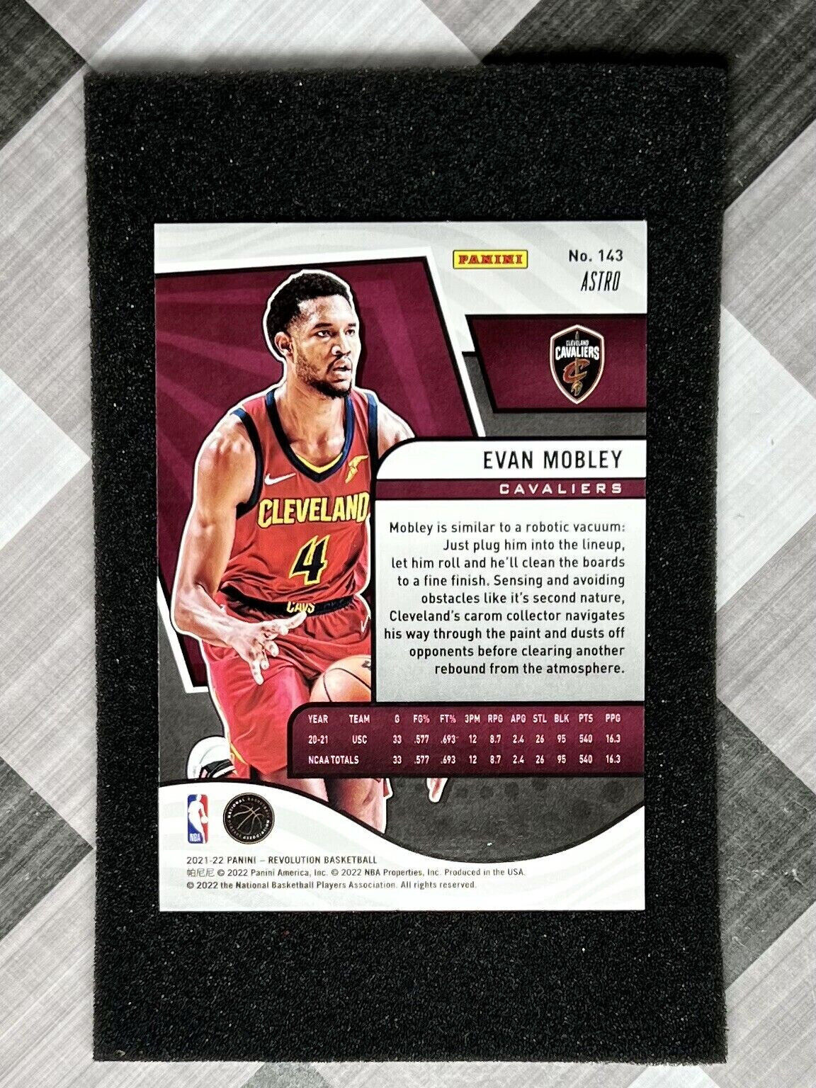 Evan Mobley 2021-22 Panini NBA Revolution Rookie Astro #143 - CLE Cavaliers RC๐