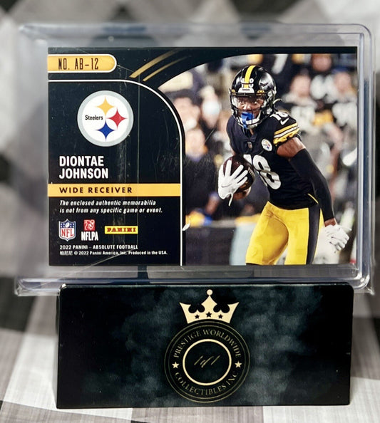 Diontae Johnson 2022 Panini Absolute Burners Patch #AB-12 Pittsburgh Steelers SP