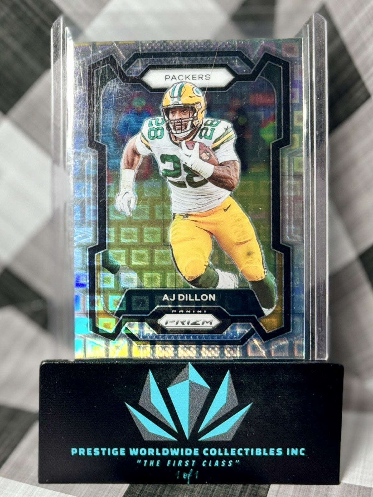 AJ Dillon 2023 Panini Prizm Pandora Prizm /400 #106 Green Bay Packers