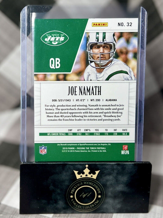 Joe Namath 2019 Panini NFL Passing The Torch /60 #32 New York Jets SSP HOF