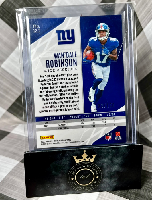 Wan’Dale Robinson 2022 Phoenix Red Laser /150 #120 - NY Giants RC