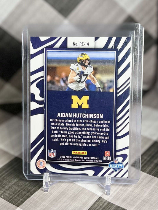 Aidan Hutchinson 2022 Panini Donruss Elite Rookie Elitist #RE-14 - Lions RC MICH