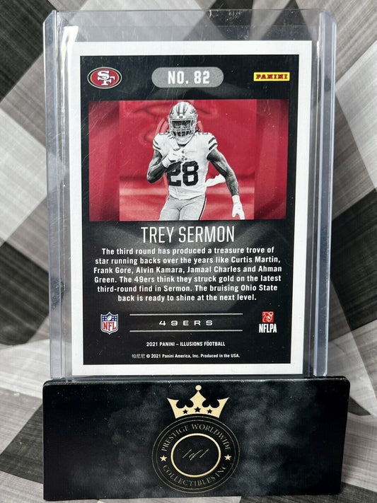 Trey Sermon 2021 Illusions Trophy Collection Bronze Rookie /499 #82 SF 49ers RC