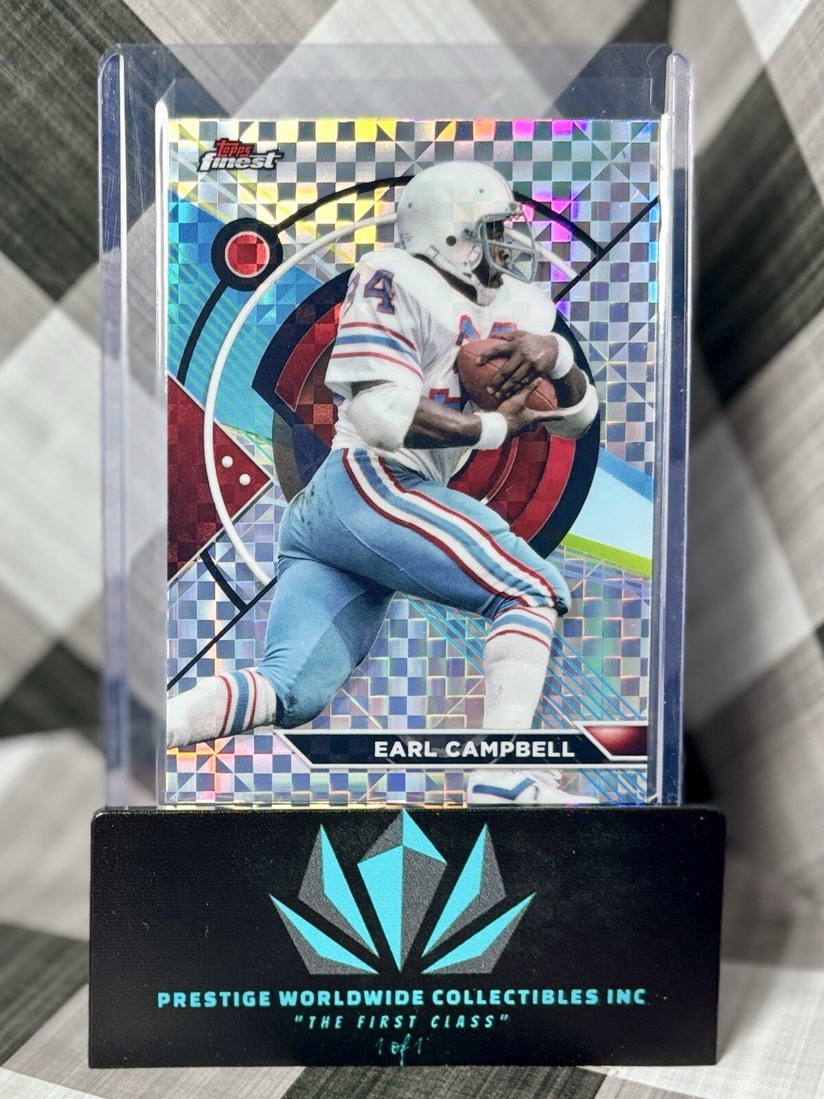 Earl Campbell 2023 Topps Composite Finest X-Fractor #191 Houston Oilers HoF