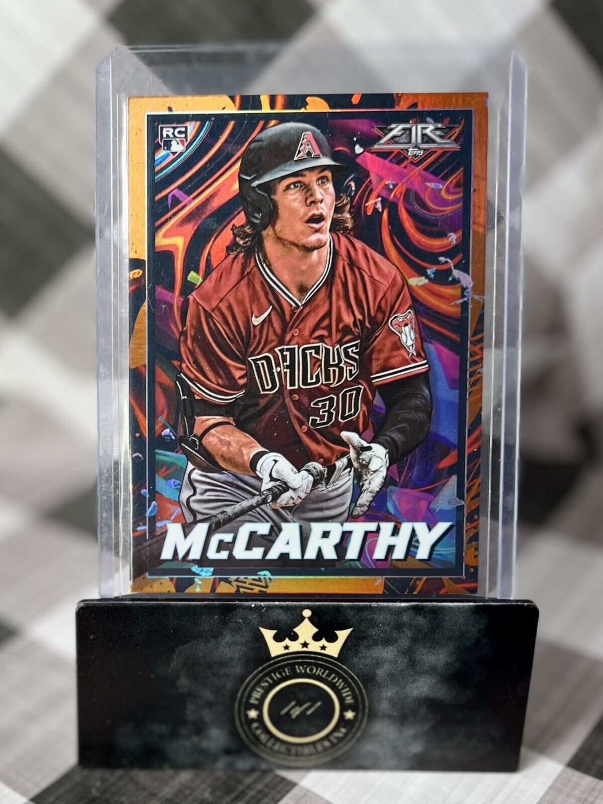 Jake McCarthy 2022 Topps Fire Orange Foil Rookie /299 #30 AZ Diamondbacks RC