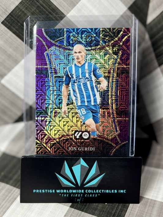 Jon Guridi 2023-24 Select La Liga Purple Mojo Prizm Rookie #131 D. Alvades RC
