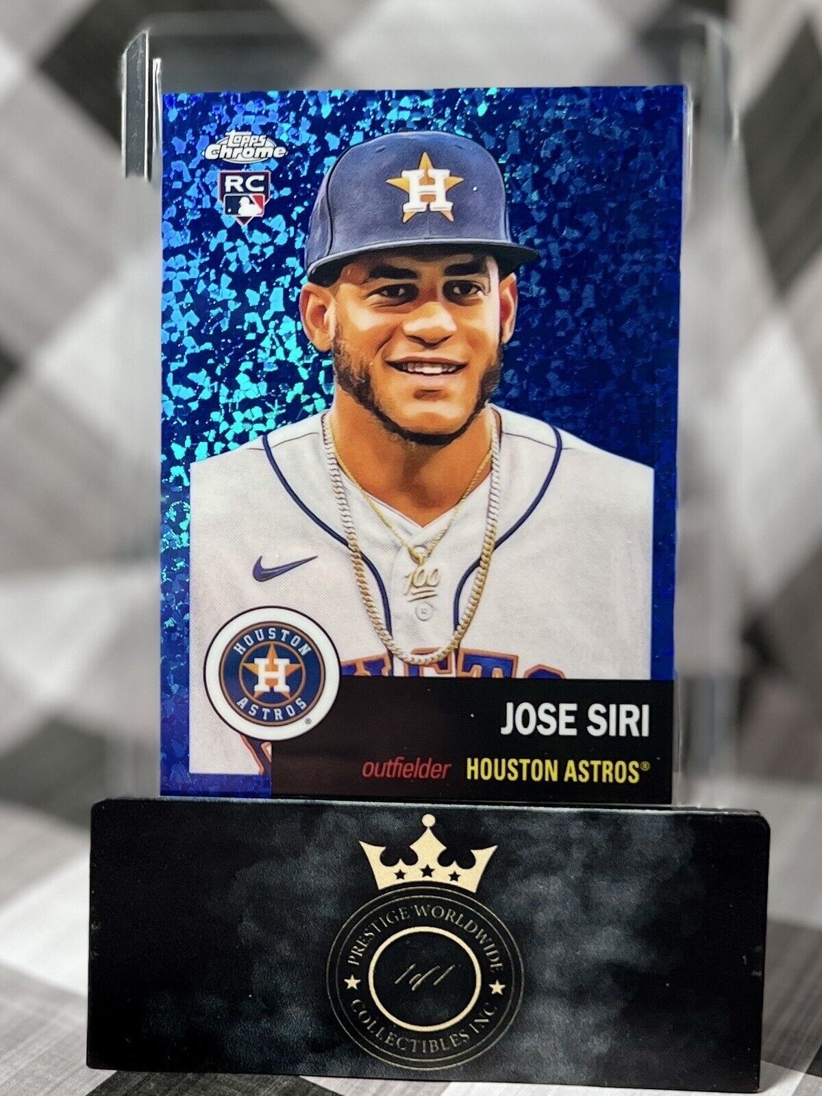 Jose Siri 2022 Topps Chrome Platinum Rookie Blue Mini Diamond /199 #124 Astros