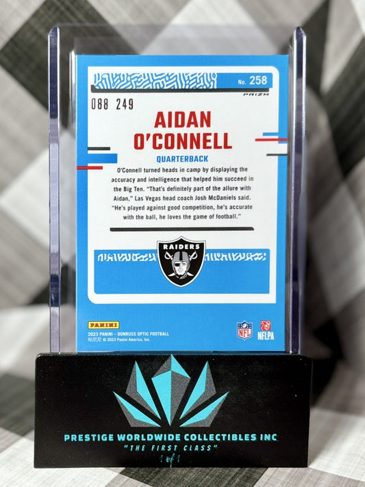 Aidan O'Connell 2023 Donruss Optic Rated Rookie Orange /249 #258 LV Raiders RC