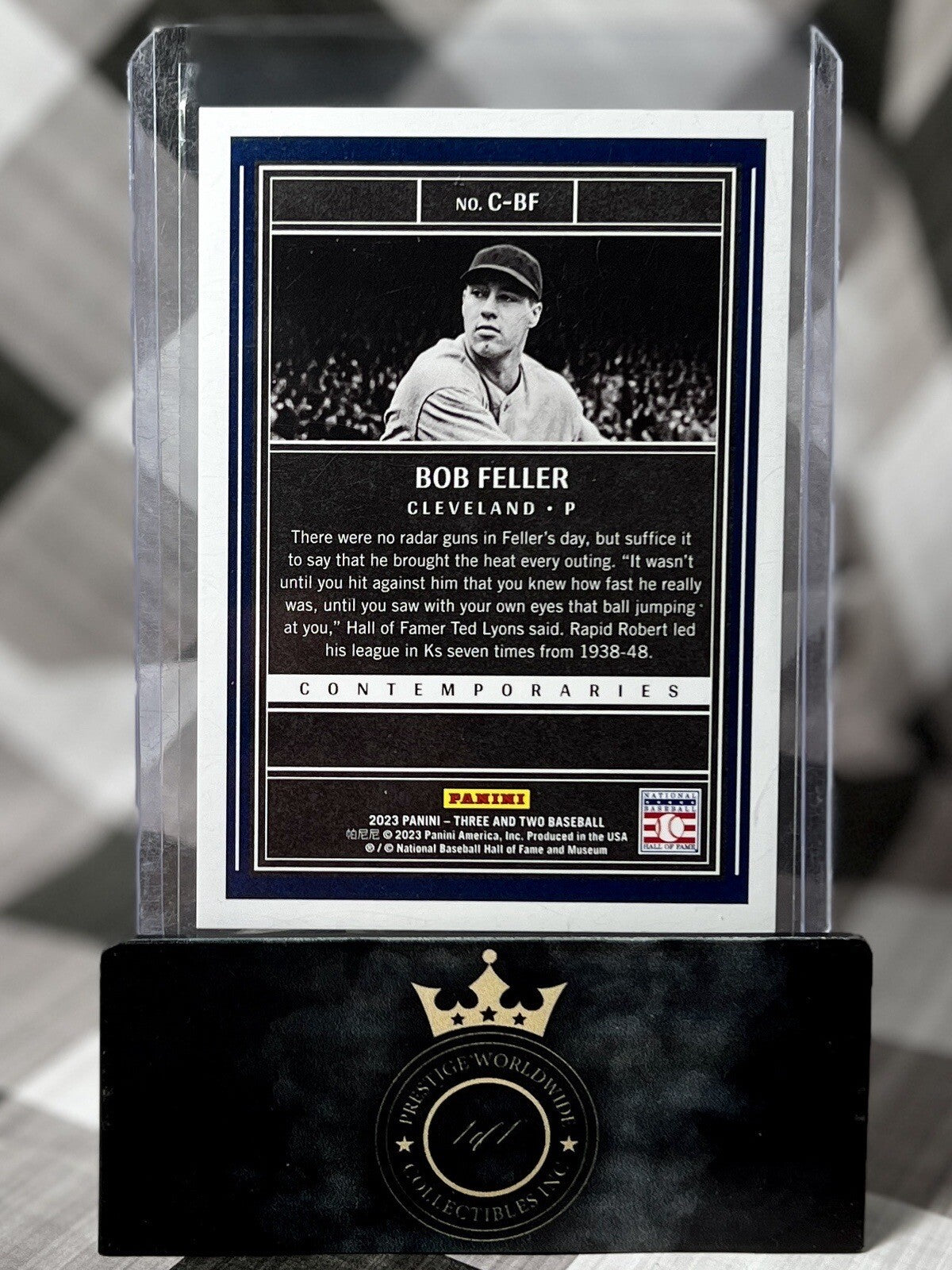 Bob Feller 2023 Panini Three And Two Contemporaries 3/150 #C-BF Cleveland