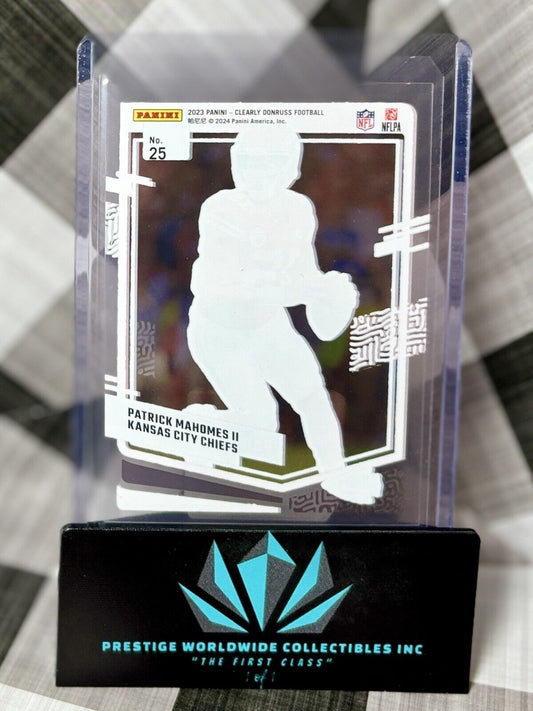 Patrick Mahomes II 2023 Panini Clearly Donruss Base #25 Kansas City Chiefs