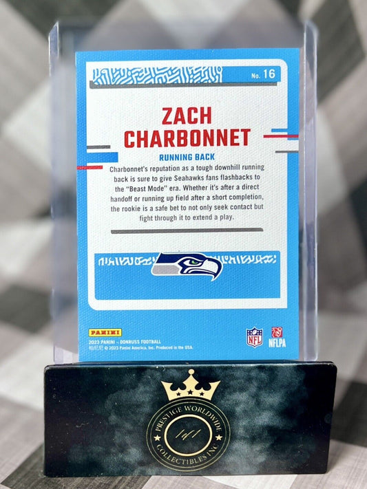 Zach Charbonnet 2023 Panini Donruss Canvas Bronze Rated Rookie #16 Seahawks RC