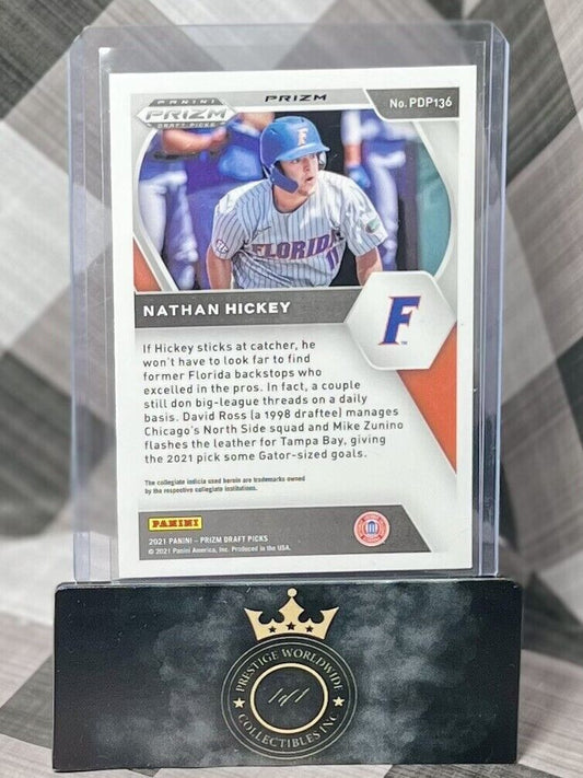 NATHAN HICKEY 2021 Panini Prizm Draft Picks Blue Velocity #PDP136 Florida Boston