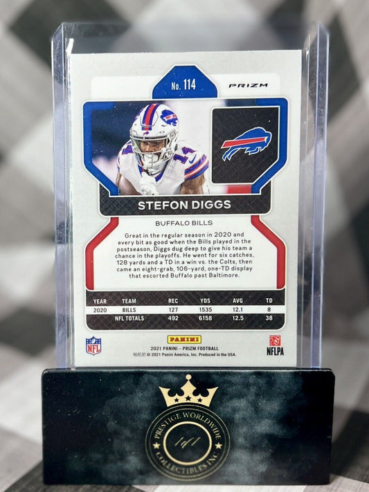 Stefon Diggs 2021 Panini Prizm Green Prizm #114 Buffalo Bills SP