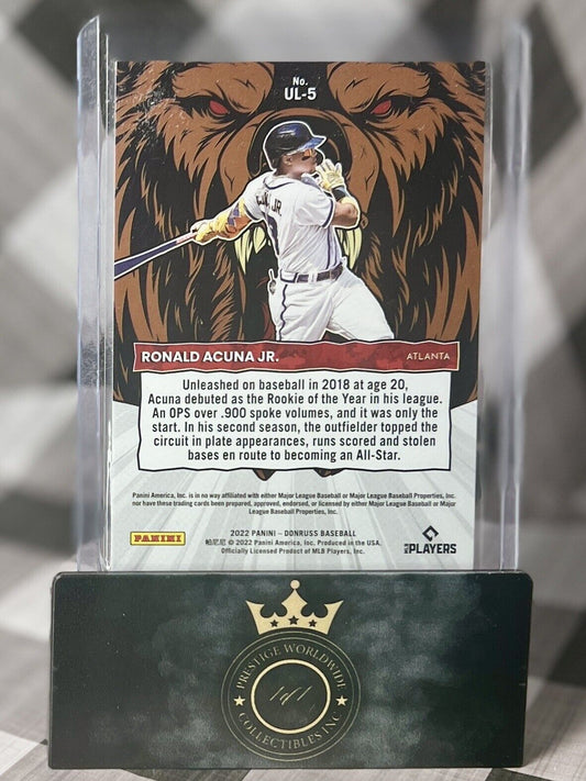 Ronald Acuna Jr 2022 Donruss Unleashed Pink Fireworks #UL-5 Atlanta Braves SP