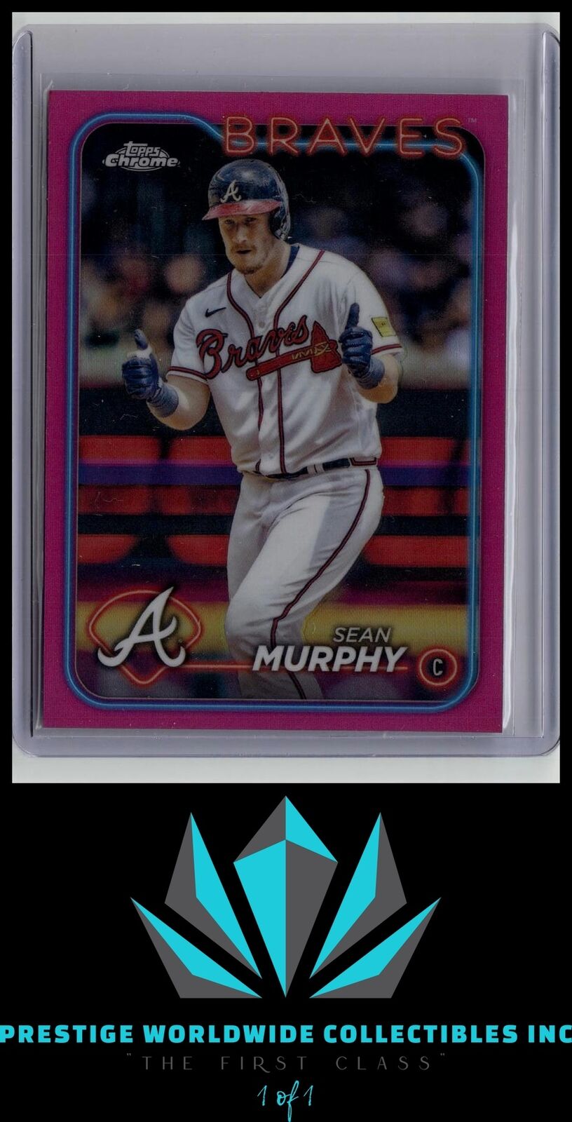 Sean Murphy 2024 Topps Chrome Pink Refractor #255 Atlanta Braves