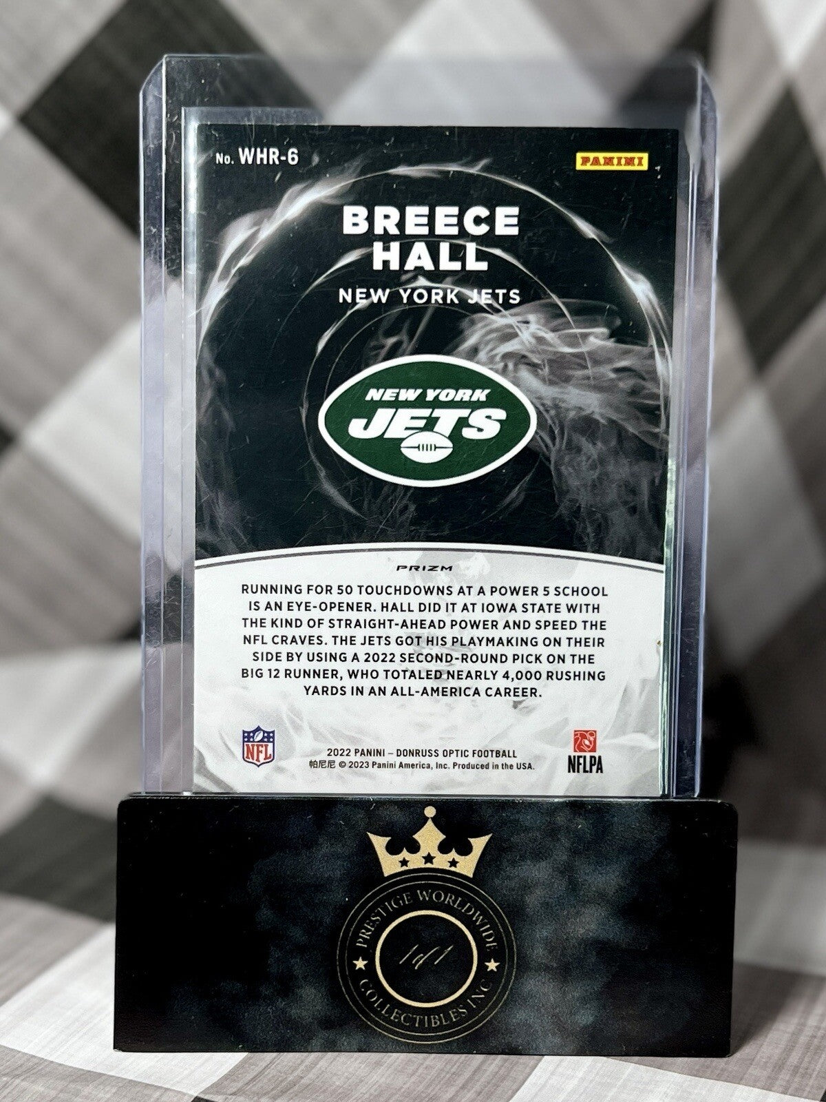 Breece Hall 2022 Donruss Optic White Hot Rookies Silver Holo #WHR-6 NY Jets RC