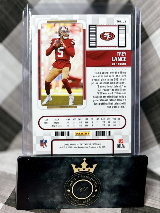 TREY LANCE 2022 Panini Contenders Silver Holo Playoff Ticket /199 #82 SF 49ers📈