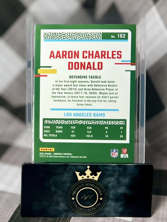 Aaron Charles Donald 2023 Donruss Name Variation SSP #162 Los Angeles Rams