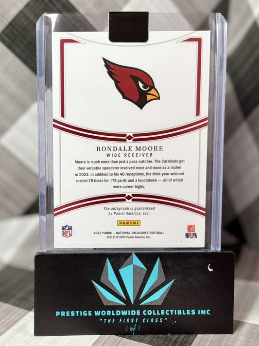 Rondale Moore 2023 National Treasures Signatures Auto /99 #SIG-RME Cardinals ATL