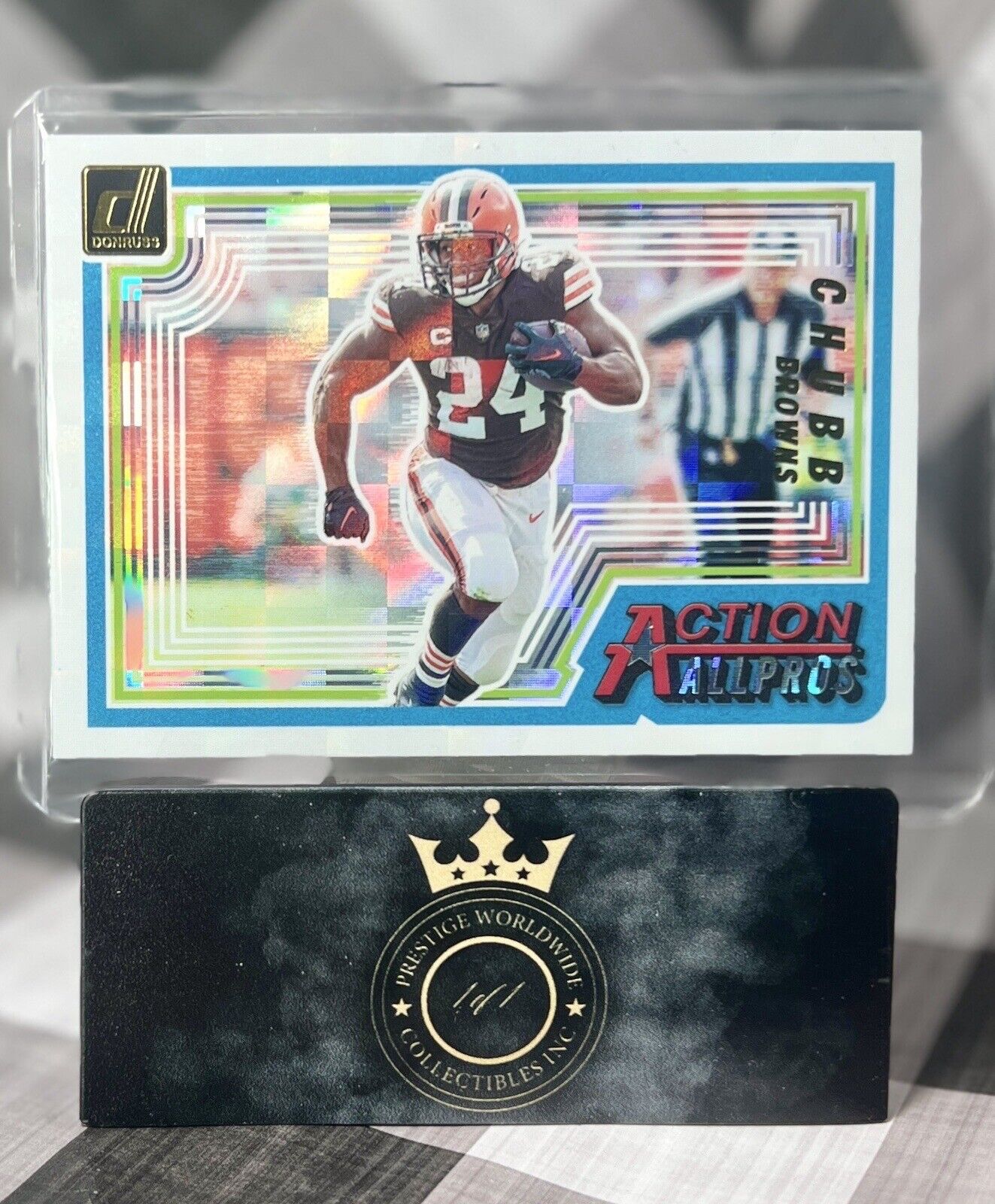 Nick Chubb 2023 Panini Donruss Action All Pros Insert #AAP-20 Cleveland Browns