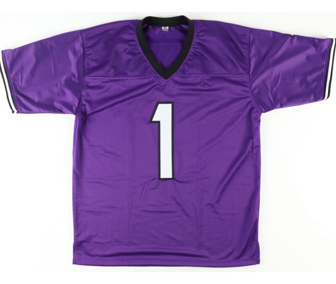 Trevius Hodges-Tomlinson Signed TCU College Purple Custom Football Jersey (JSA)