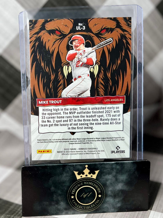 Mike Trout 2022 Donruss Rapture Unleashed #UL-3