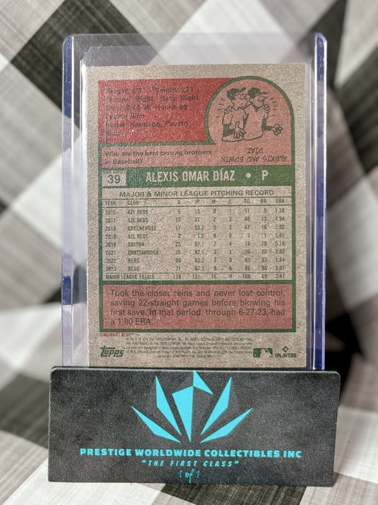 Alexis Diaz 2024 Topps Heritage White Border SP #39 Cincinnati Reds