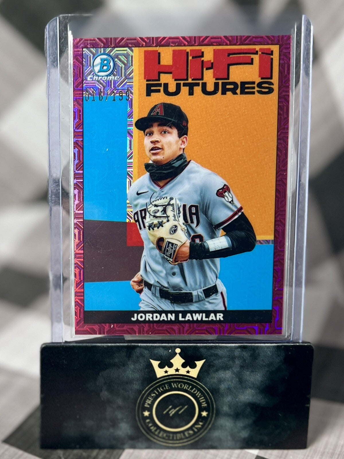 Jordan Lawlar 2022 Bowman Chrome Hi-Fi Futures Purple Mojo /199 #HIFI-3 Dbacks