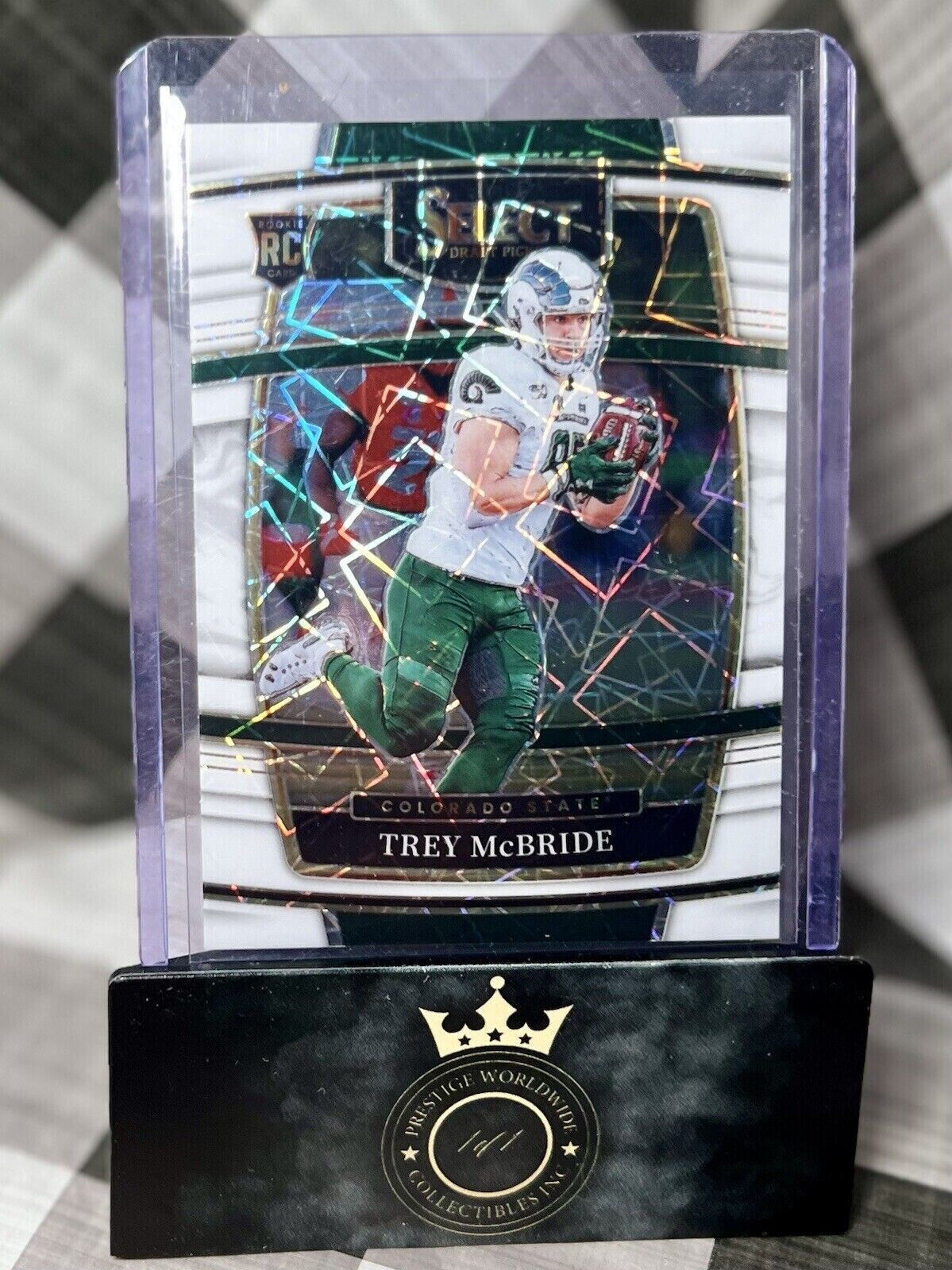 Trey McBride 2022 Select Draft Picks Concourse White Lazer Rookie #96 CSU Cards
