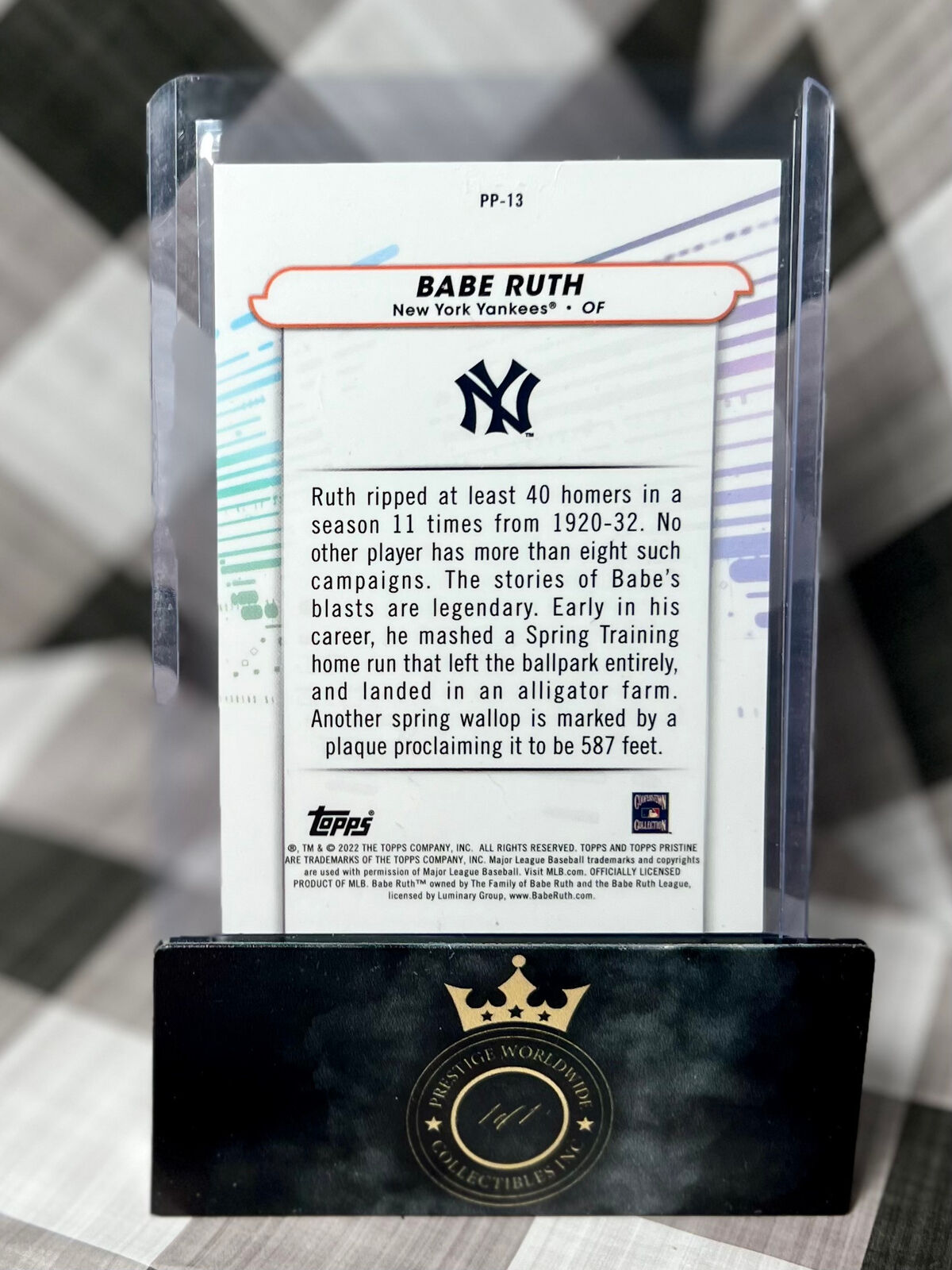 Babe Ruth 2022 Topps Pristine Pure Power #PP-13