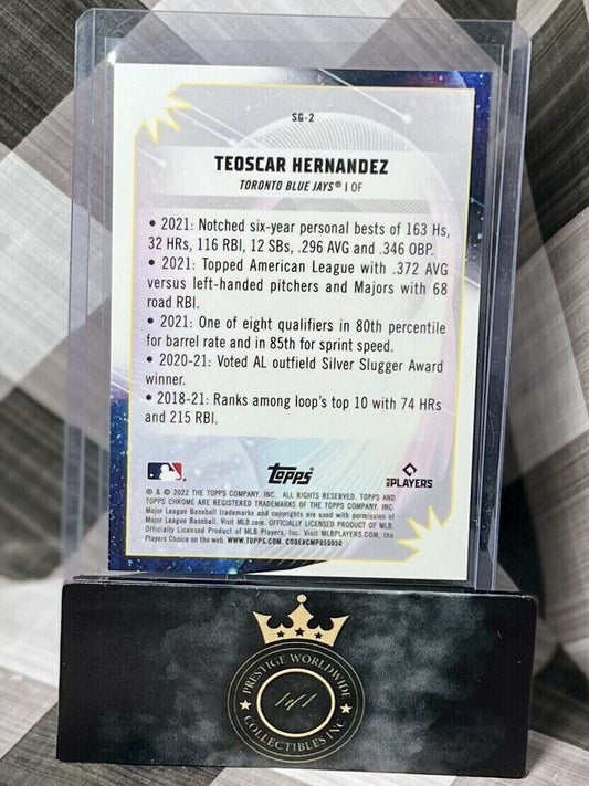 Teoscar Hernandez 2022 Topps Chrome Cosmic Star Gaze Insert #SG-2 TOR Blue Jays