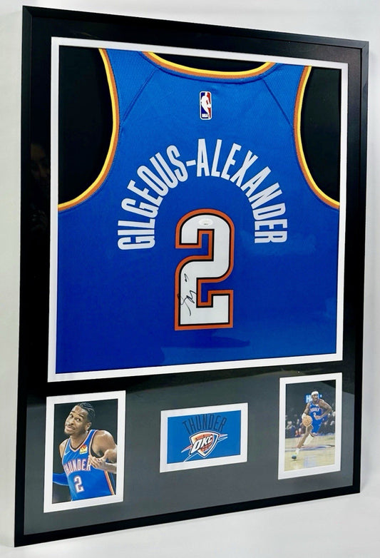 Shai Gilgeous Alexander SGA Signed Oklahoma City Thunder Framed Jersey JSA COA