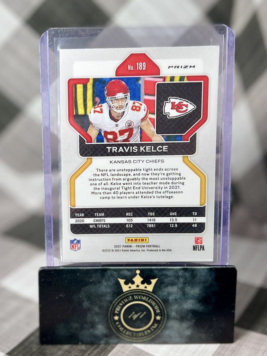 Travis Kelce 2021 Panini Prizm Pink Holo #189 Kansas City Chiefs SP