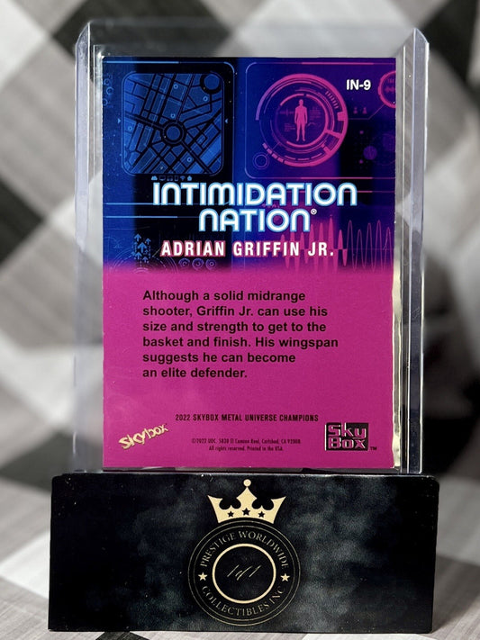 Adrian Griffin Jr 2022 Skybox Metal Universe Intimidation Nation #IN-9 ATL Hawks