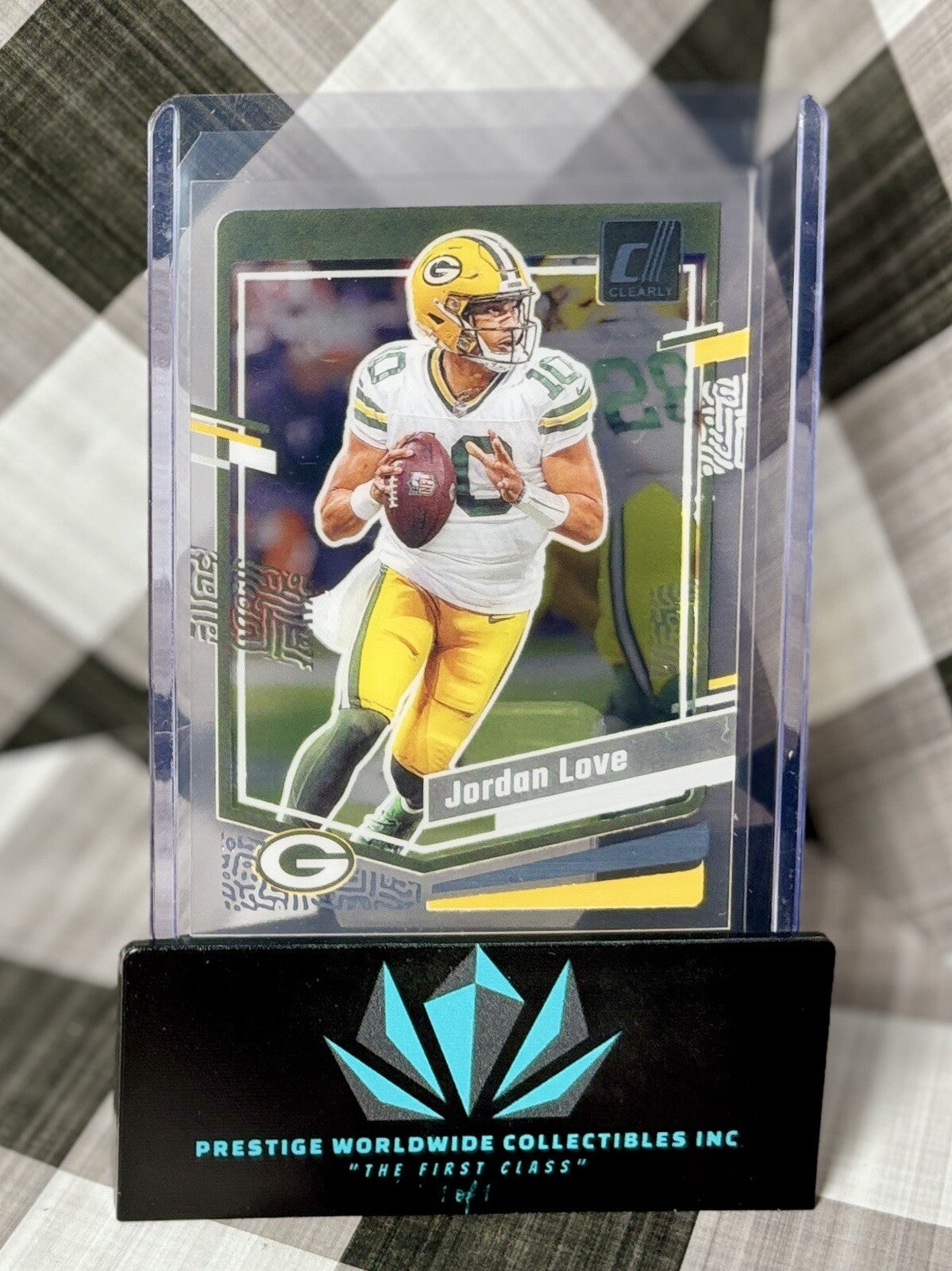 Jordan Love 2023 Panini Clearly Donruss Base #19 Green Bay Packers