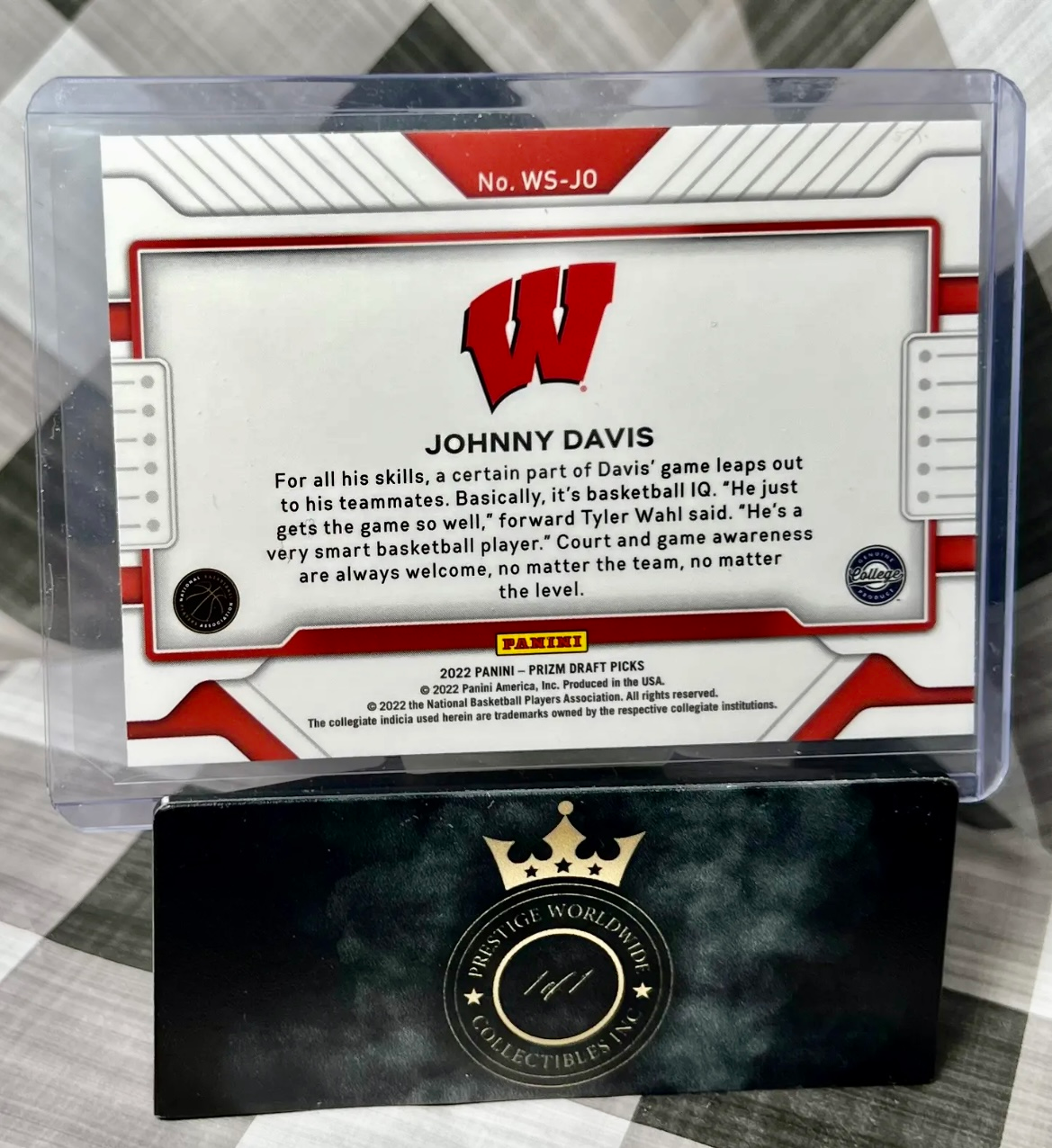 Johnny Davis 2022 Prizm Draft Picks Widescreen #WS-JD - WIS & Wizards