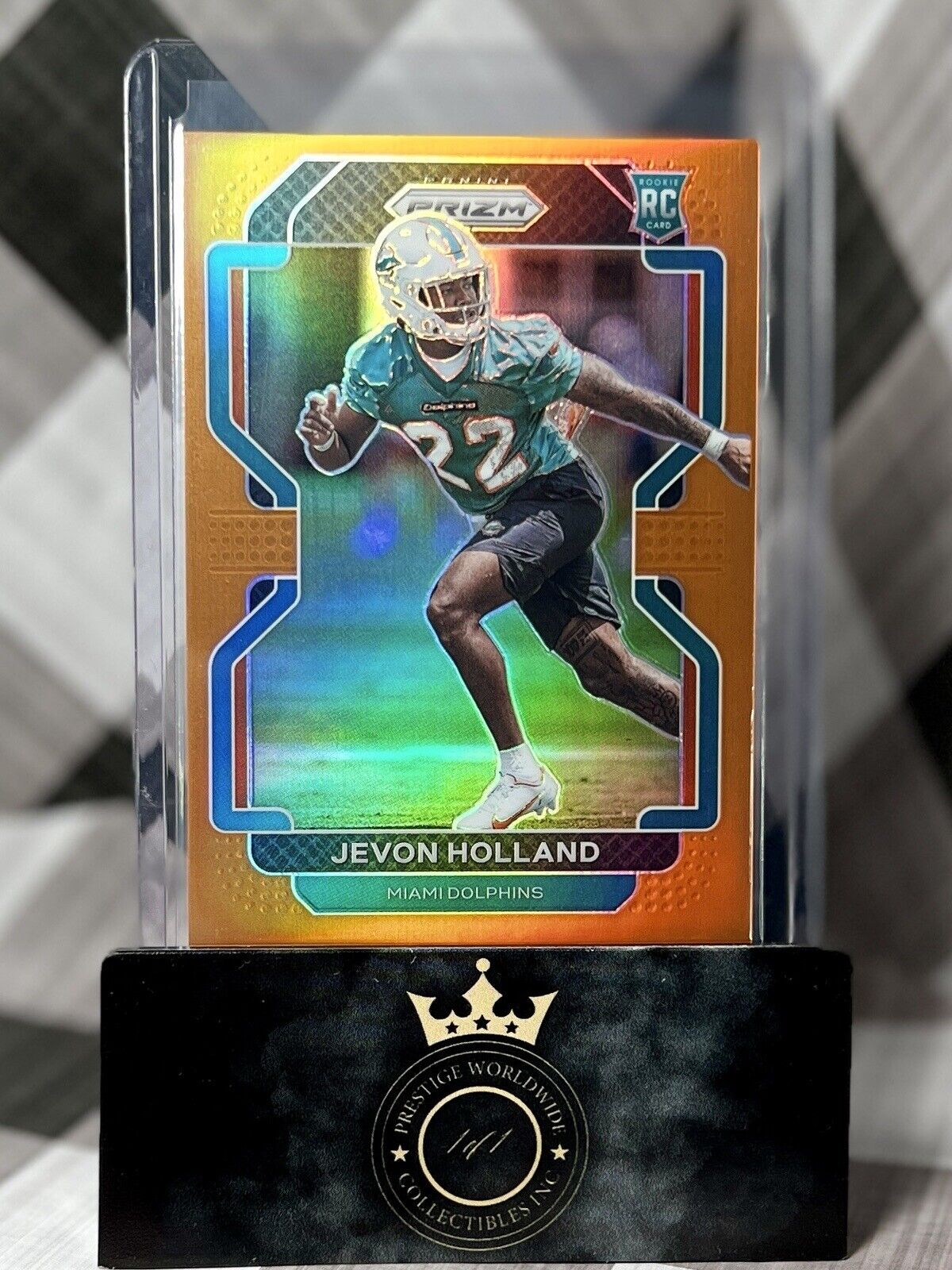 Jevon Holland 2021 Prizm Rookie Orange /249 #392 Miami Dolphins RC