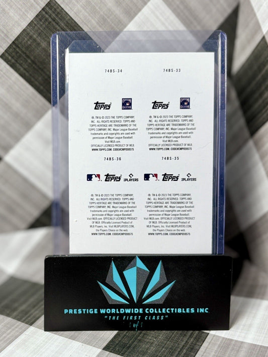 Pittsburgh Pirates 2023 Topps Heritage Red Parallel 1974 Stamps #74BS 33-36