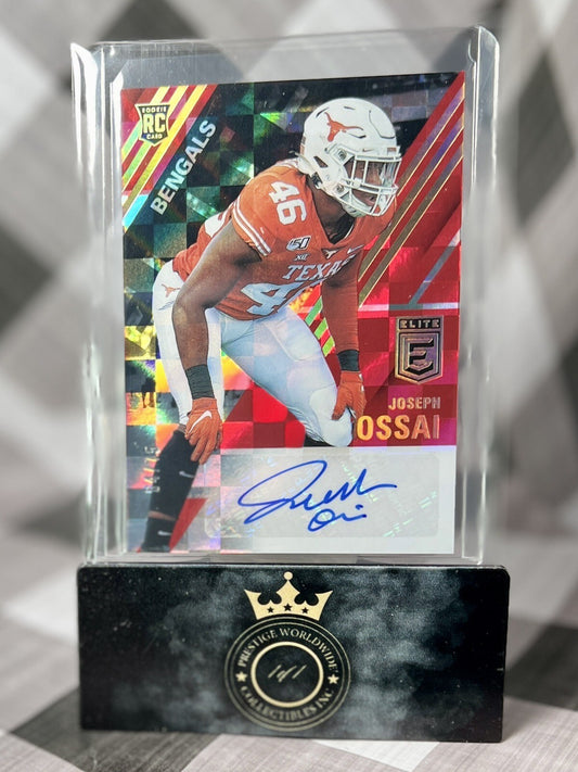 Joseph Ossai 2021 Panini Elite Red Rookie Auto /75 #ERAJOS Cincinnati Bengals RC