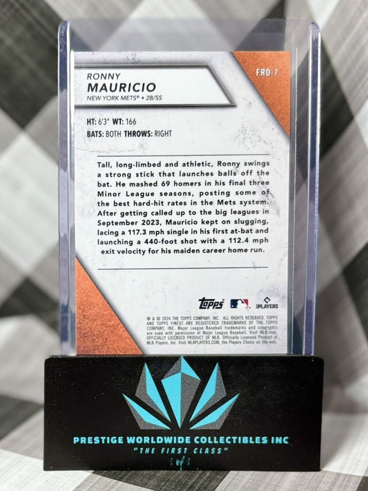 Ronny Mauricio 2024 Topps Finest Finest Rookies #FRD-7 New York Mets RC