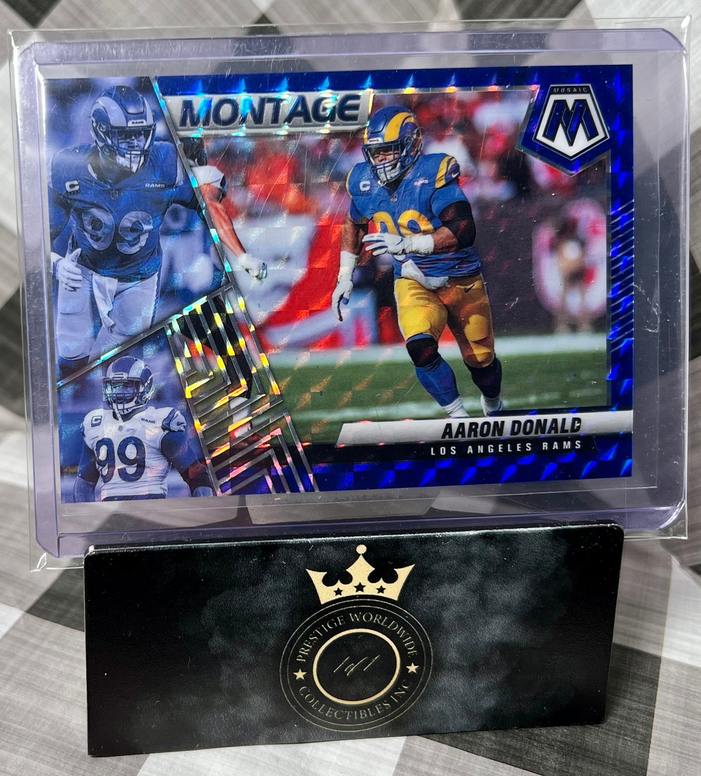 Aaron Donald 2022 Mosaic Blue Montage /99