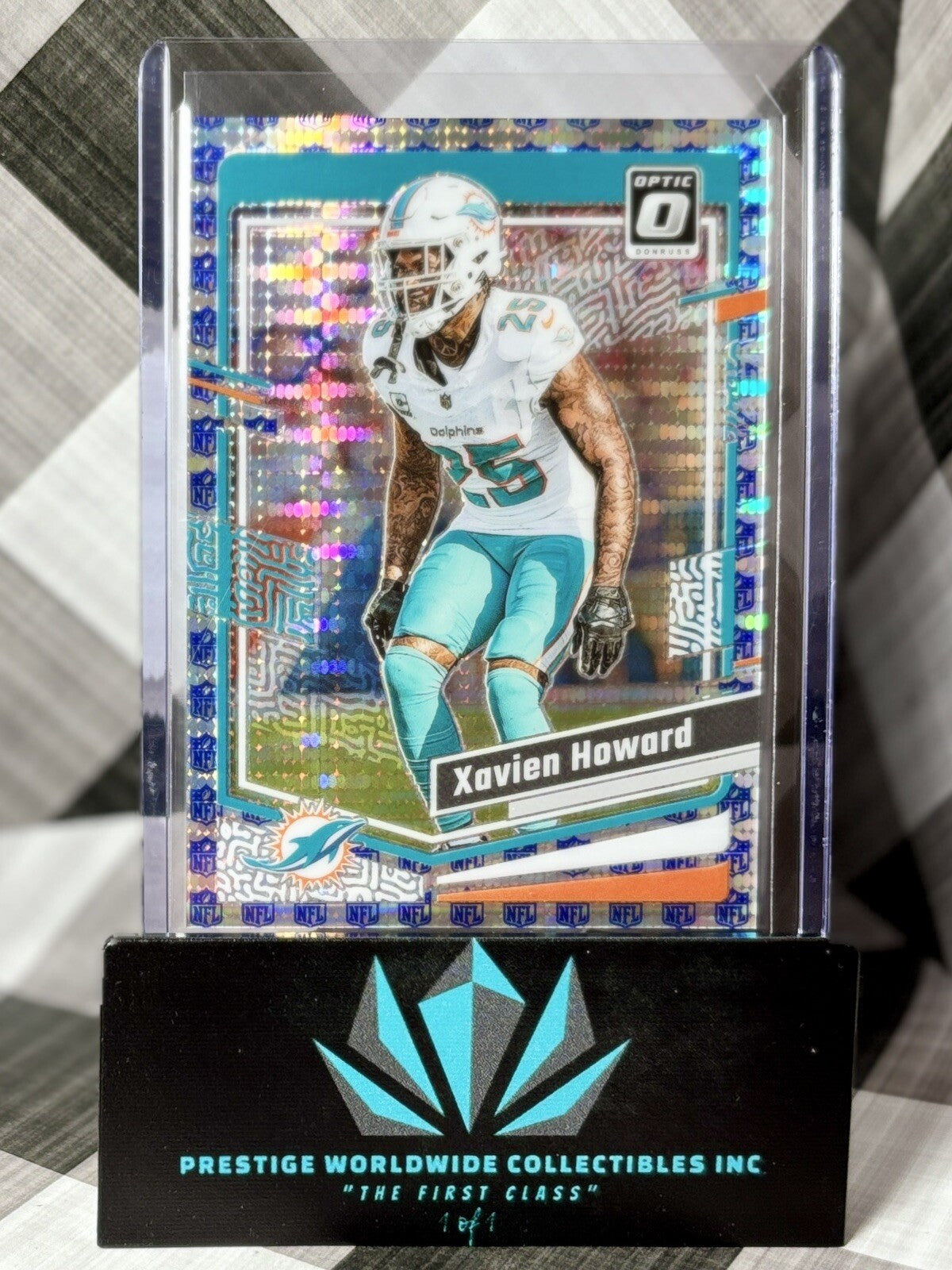 Xavien Howard 2023 Donruss Optic NFL Shield /32 #120 Miami Dolphins