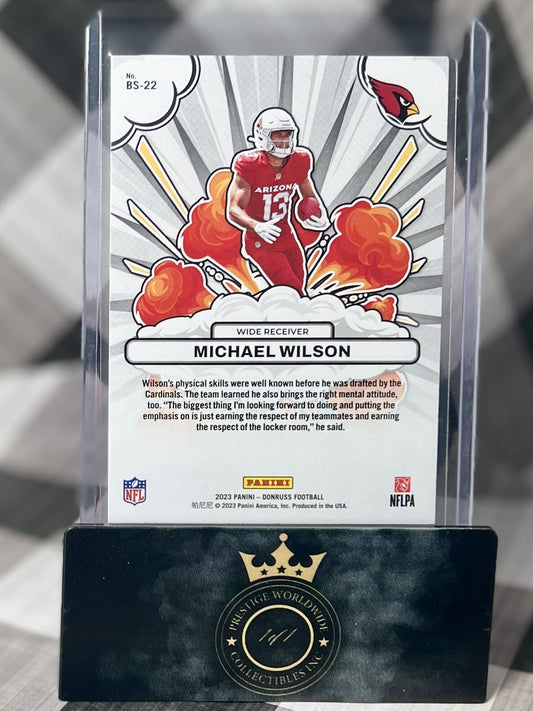 Michael Wilson 2023 Donruss Gold Foil Bomb Squad Rookie #BS-22 AZ Cardinals RC
