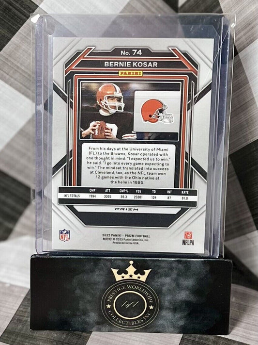 🔥 Bernie Kosar 2022 Prizm Football Silver Prizm #74 - Cleveland Browns 🔥