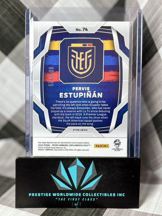 Pervis Estupiñán 2023-24 Prizm Copa America Red Pulsar Prizm /125 #74 Brazil