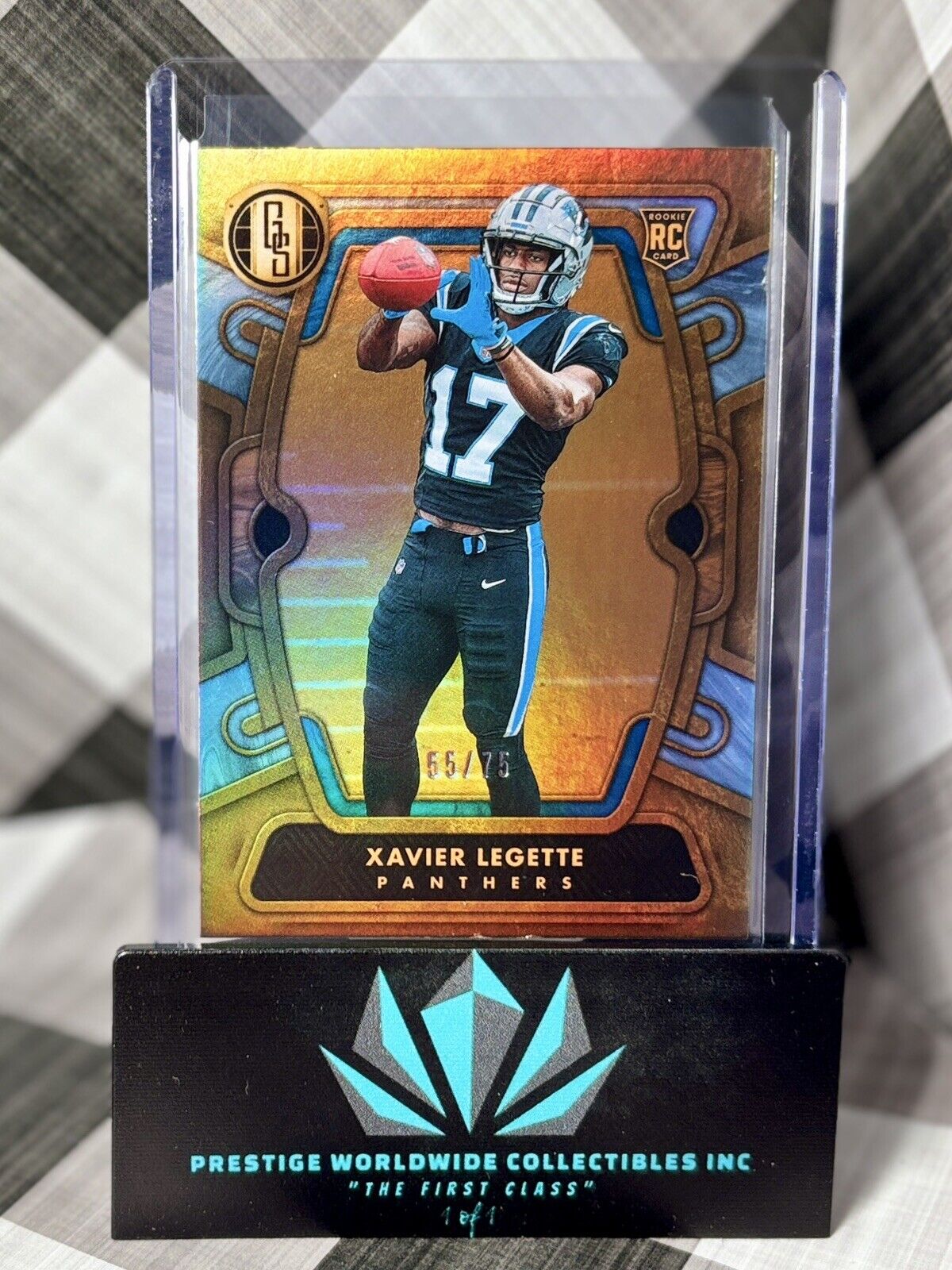 Xavier Legette 2024 Gold Standard Rookie Platinum /75 #125 Carolina Panthers RC
