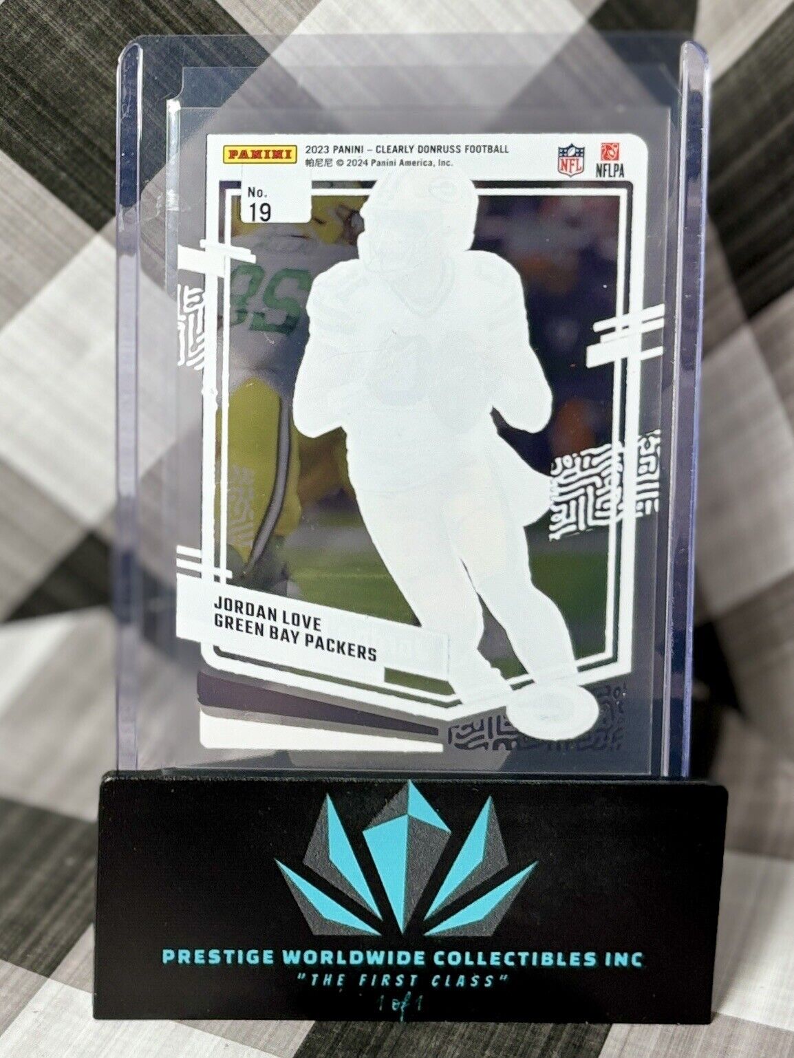 Jordan Love 2023 Panini Clearly Donruss Base #19 Green Bay Packers